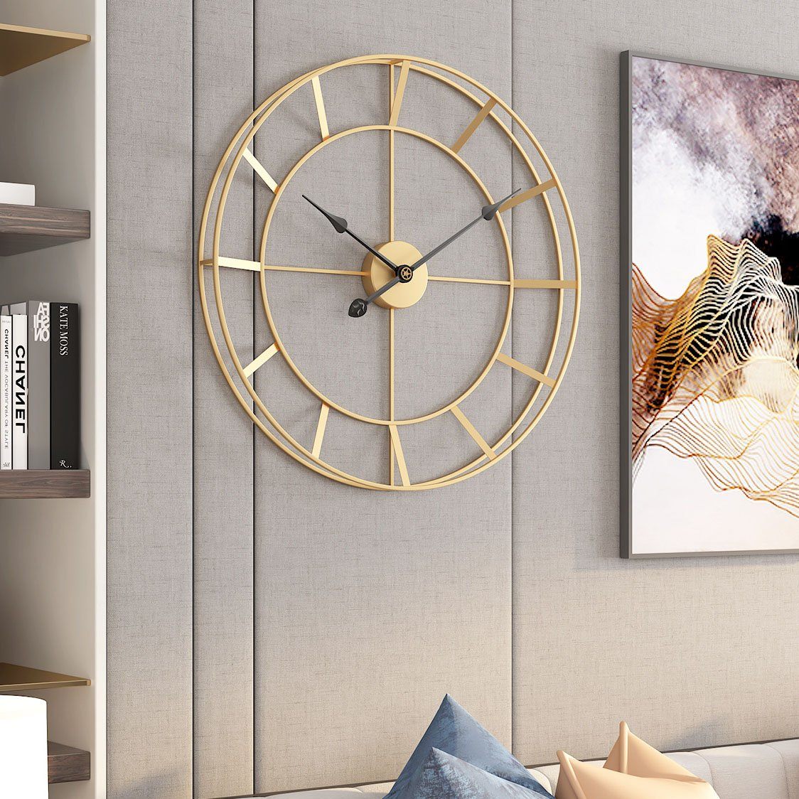 Minimalism Oversized Gold Clock