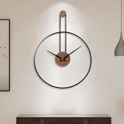 【 Extra $20 Off Now】Walnut Dial Large Wall Clock