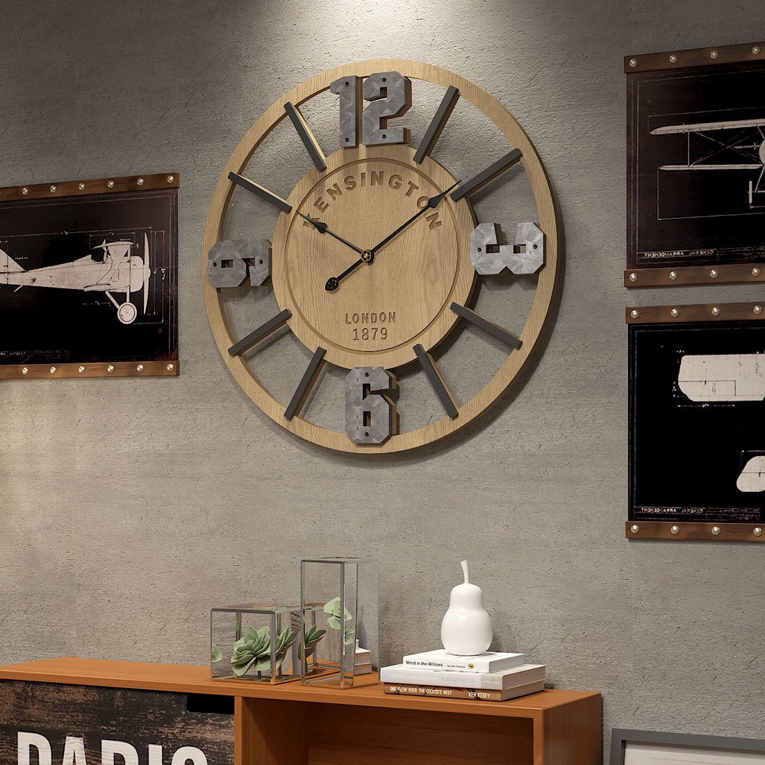 British Industrial Style Clock