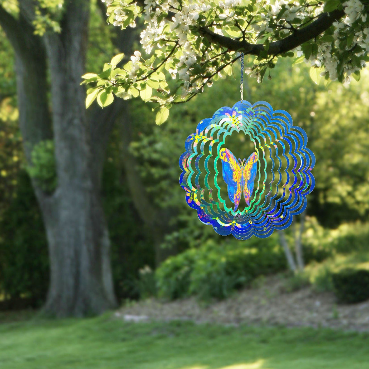 12'' Butterfly - 3D Magical Wind Kinetic Hanging Metal Wind Spinner