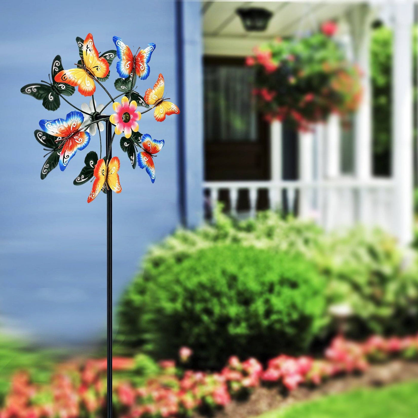 15'' Metal Garden Wind Spinner with Stake-Butterfly