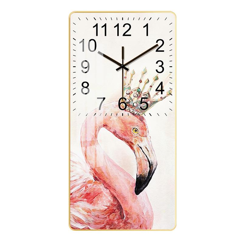 Crystal Painting Wall Clock-Flamingo Queen