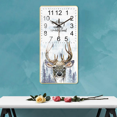 Crystal Painting Wall Clock-Elk