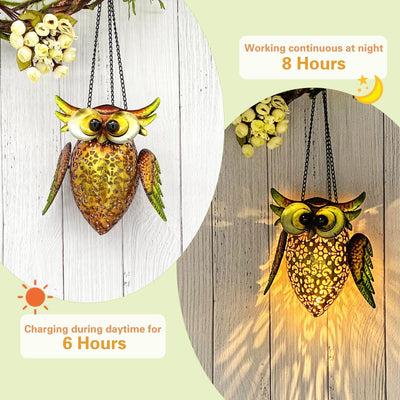 Hanging LED Solar Lantern Lights-Owl